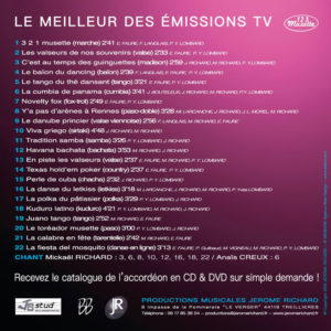 CD Jérôme Richard Le Meilleur Des Émissions TV 1 2 3 Musette